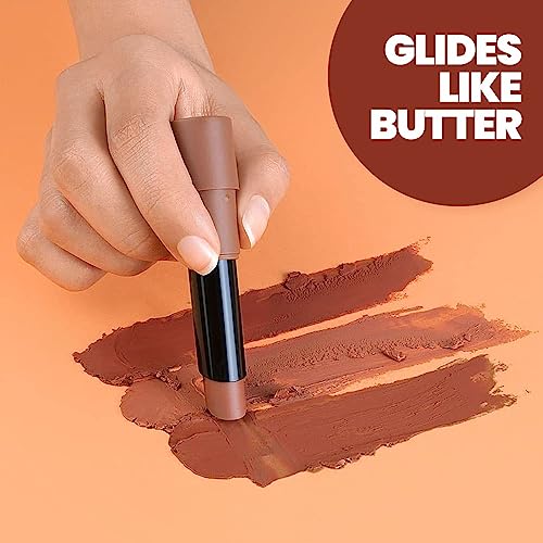 MARS 12 Shades Back to Basics Eyeshadow Palette with Free Applicator | Matte | Shimmer (14.4 gm) (Shade-02) Matte Box Set of 3 Lipsticks for Women (3x3.2 gm) (04-Brown)