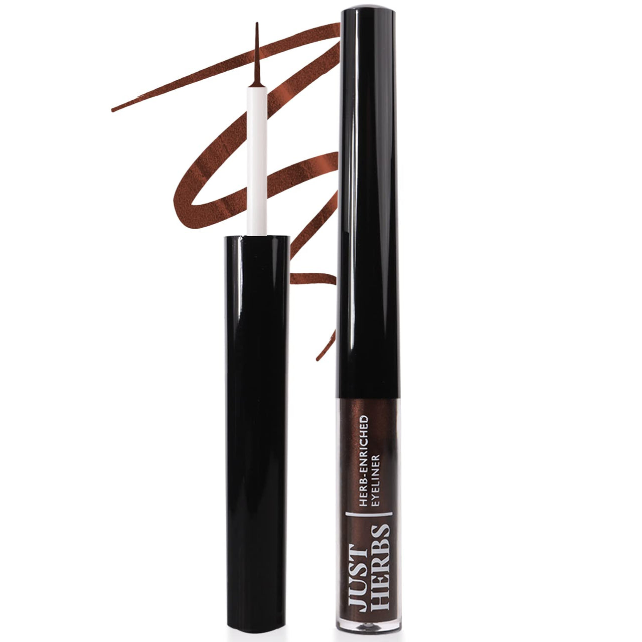 Just Herbs Matte Liquid Eyeliner Waterproof And Smudge Proof&Long Lasting Liquid Eyeliners 2.5G (Smoky Charcoal),Black