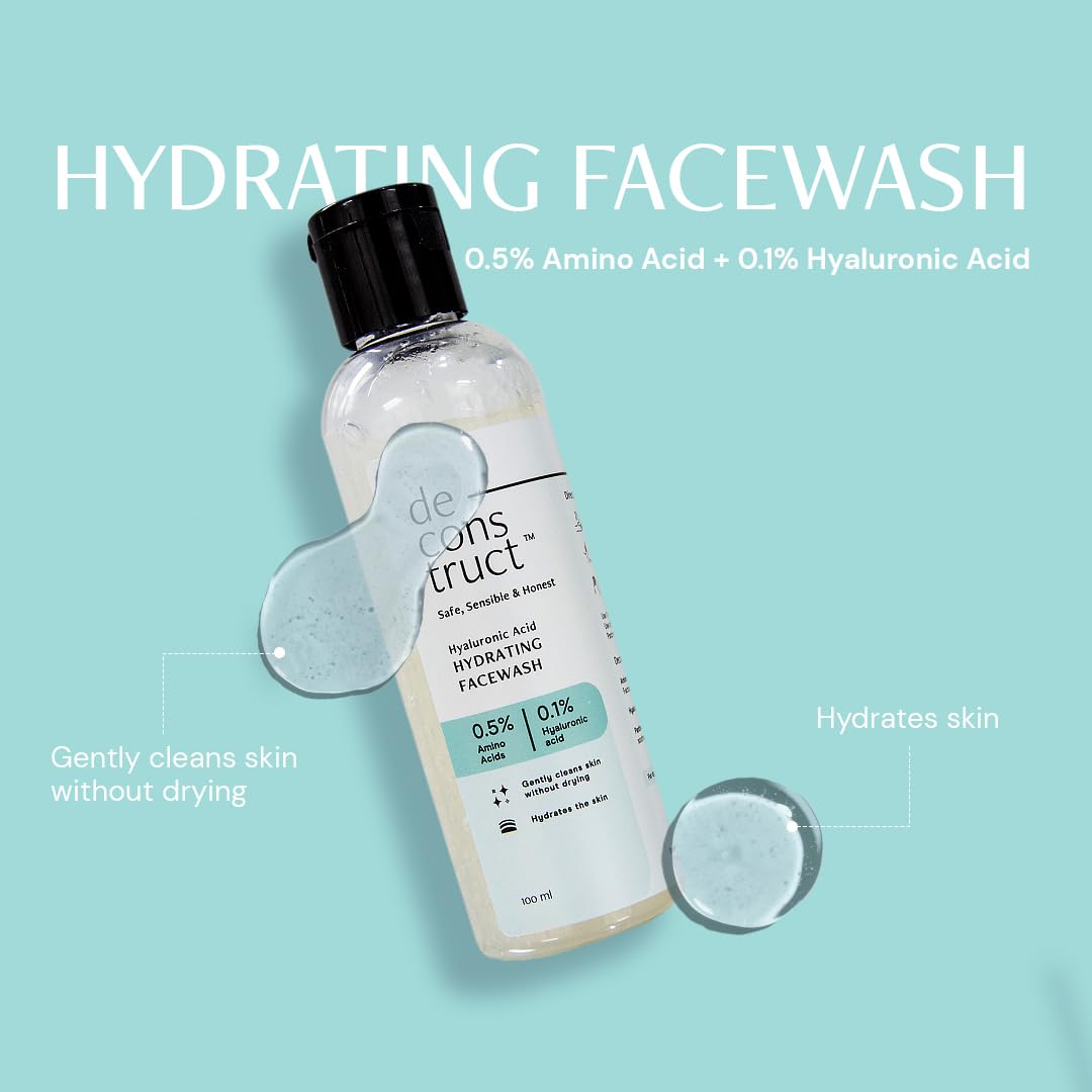 Deconstruct Daily Hydrating Duo - Hydrating Face Wash + Hydrating Face Moisturiser | Face Wash and Moisturizer Duo | Dry and Damaged Skin|