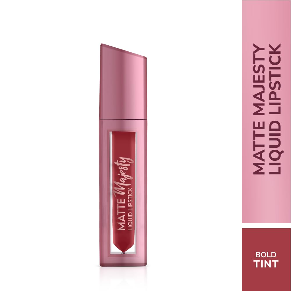 MATTE Majesty Liquid Lipstick Smudged Proof Long Lasting Highly Pigmented Water Proof Matte Liquid Lipstick (Bold Tint)