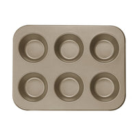 Cuisinart Chef's  Classic Nonstick Bakeware 6-Cup Jumbo Muffin Pan, Champagne 1 Count (Pack of 1)