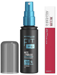 Maybelline New York Setting Spray & Superstay Matte Ink Brooklyn Blush - Enchanter Combo, Pack Of 1