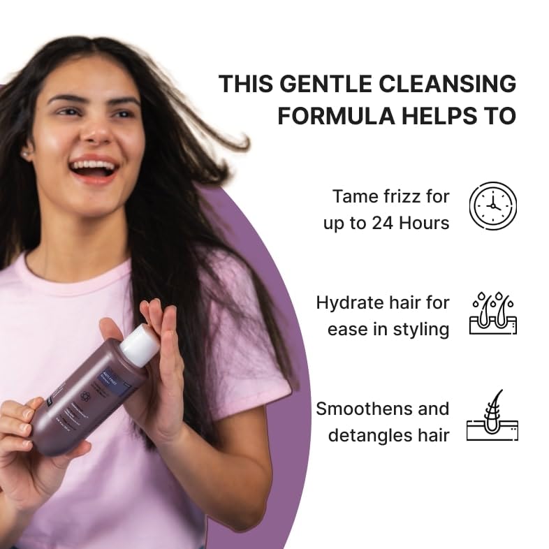 Bare Anatomy Anti Frizz Shampoo + Hair Mask + Ultra Smoothing Hair Serum Kit | Frizz Control upto 24 hrs | Hyaluronic Acid & Fatty Acids | Paraben & Sulphate Free | Women & Men | 250ml + 250g + 50ml