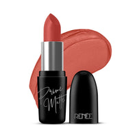 RENEE Prime Matte Lipstick - Spicy Cinnamon, Lightweight & Long-Lasting Formula, Creamy Matte Finish, One Swipe Application, Non-Drying, Vitamin E Infused, 4.5Gm