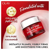 olay eye cream | Reduces Dark Circle, Wrinkles and Puffiness | With Peptides and Niacinamide | Normal, Oily, Dry & Combination Skin l Paraben & Sulphate free | 15ml (Collagen Peptide 24)