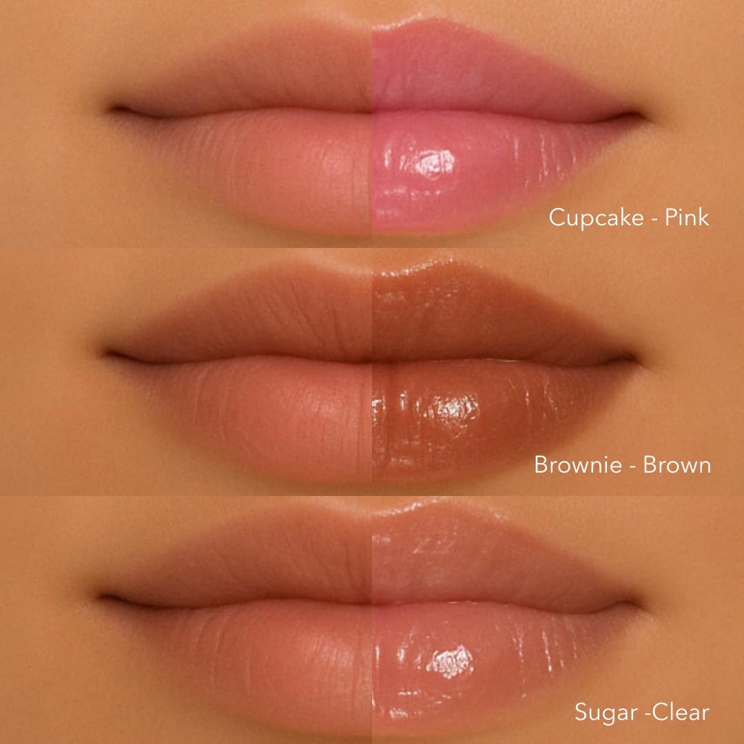 SIMPLYNAM Sweet Kisses Hydrating Lip Balm - Cupcake (Pink)| Vegan| Hydrating| Jojoba Oil| 3-In-1 Formula