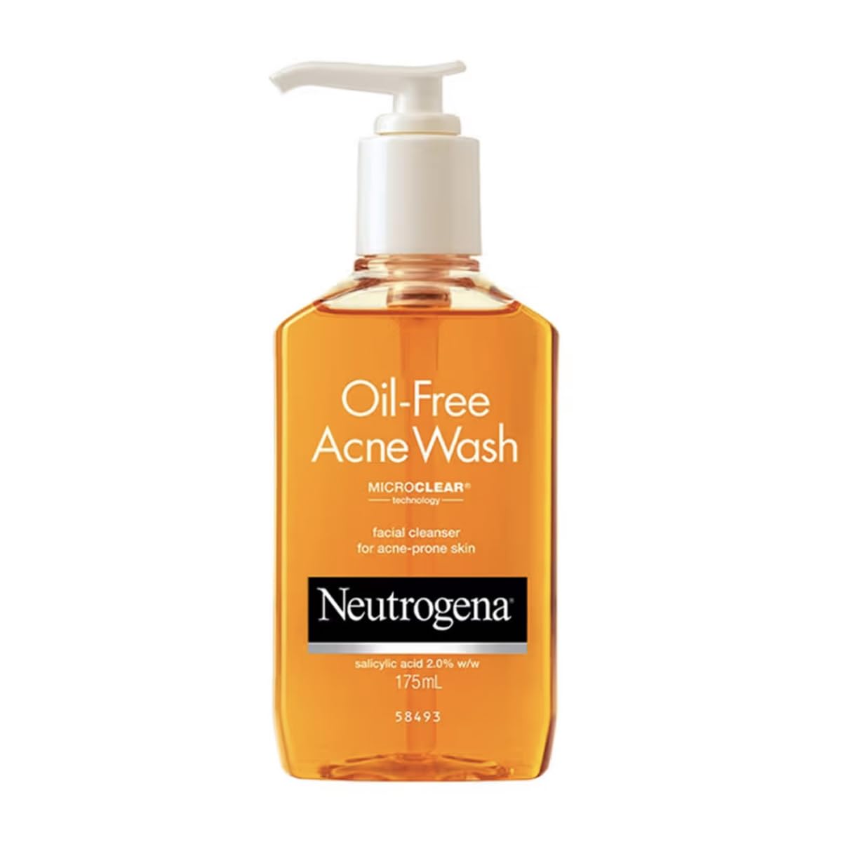Neutrogena Oil Free Acne Wash | Deep Cleansing Face Wash with Salicylic Acid | Hydrating, Alcohol Free, Non Comedogenic & Dermatologically Tested | For Oily Acne Prone Skin | 175ml