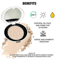 SHOPAAREL True Matte Compact Powder that Protects Skin from Sun, Absorbs Oil, Sweat and helps you to stay fresh (01)