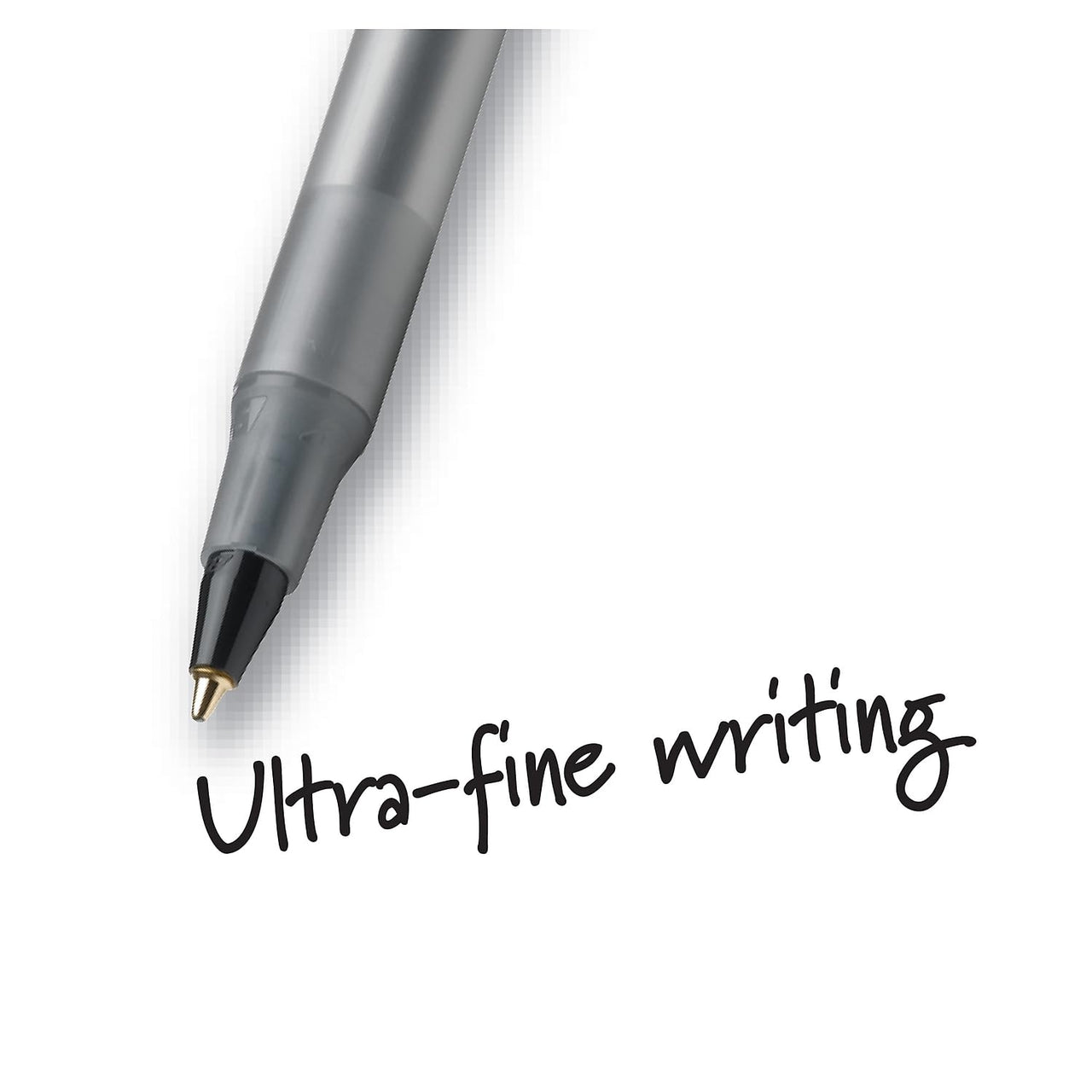 BIC Round Stic Xtra Precision Ball Point Pen, Black, 12 Pack 1 Count (Pack of 1)