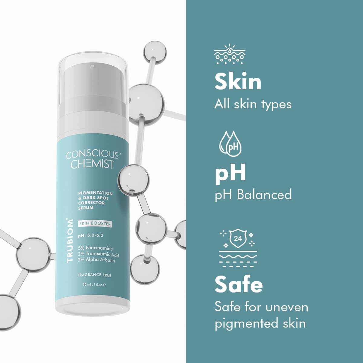 Conscious Chemist® Pigmentation Corrector Lightweight Gel Cream & 5% Niacinamide & Alpha Arbutin Serum | Pack Of 2
