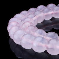 BEADNOVA Natural Rose Quartz Beads Natural Crystal Beads Stone Gemstone Round Loose Energy Healing Beads with Free Crystal Stretch Cord for Jewelry Making (8mm, 45-48pcs) 8mm 22) Rose Quartz Round Beads