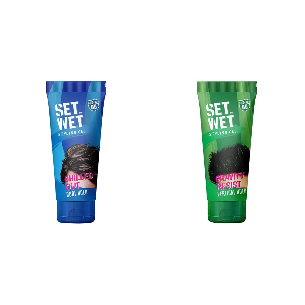 Set Wet Hair Gel Cool Hold (50ml Tube) & Hair Gel Vertical Hold (100ml Tube) Combo