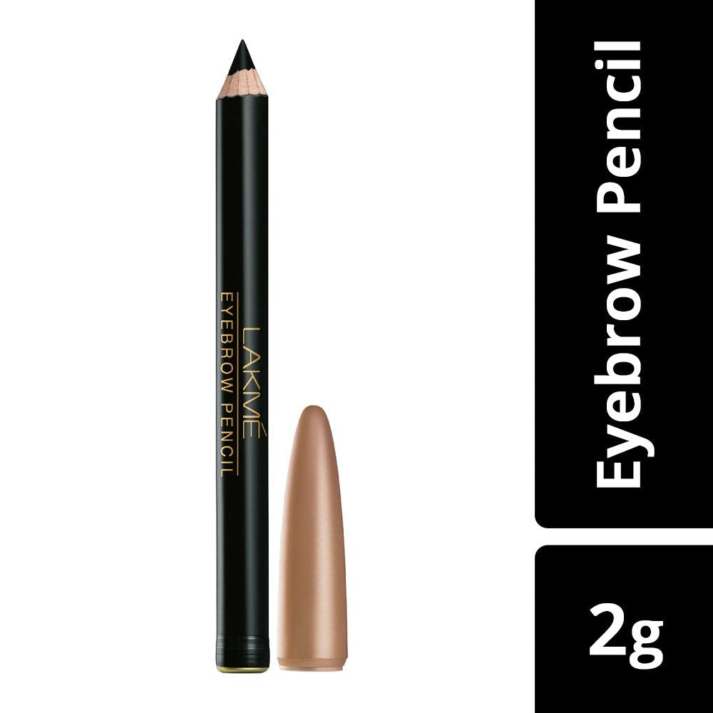 Lakmé Eyebrow Pencil, Black, 1.2g & Lakmé Color Crush Nailart, M5 Burgundy, 6 ml