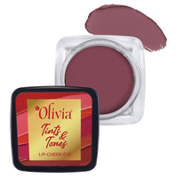Olivia Tints & Tones for Lip, Cheek & Eye | Purple Cheek Tint (Terracotta Goodness - 06) | Easy to Blend, Long-lasting with Soft Creamy Finish | Parabens Free, No Harmful Colours or Preservatives | 5g