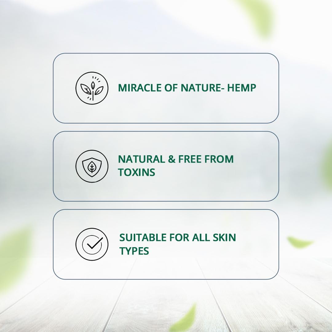 Hampa Hemp Foaming Facewash150ml, for Gentle, Mild & Hydrating Cleansing, Doesn't Dry Out Your Skin, for All Skin Types, with Hemp, Aloe Vera, Cucumber and Hyaluronic- No toxins
