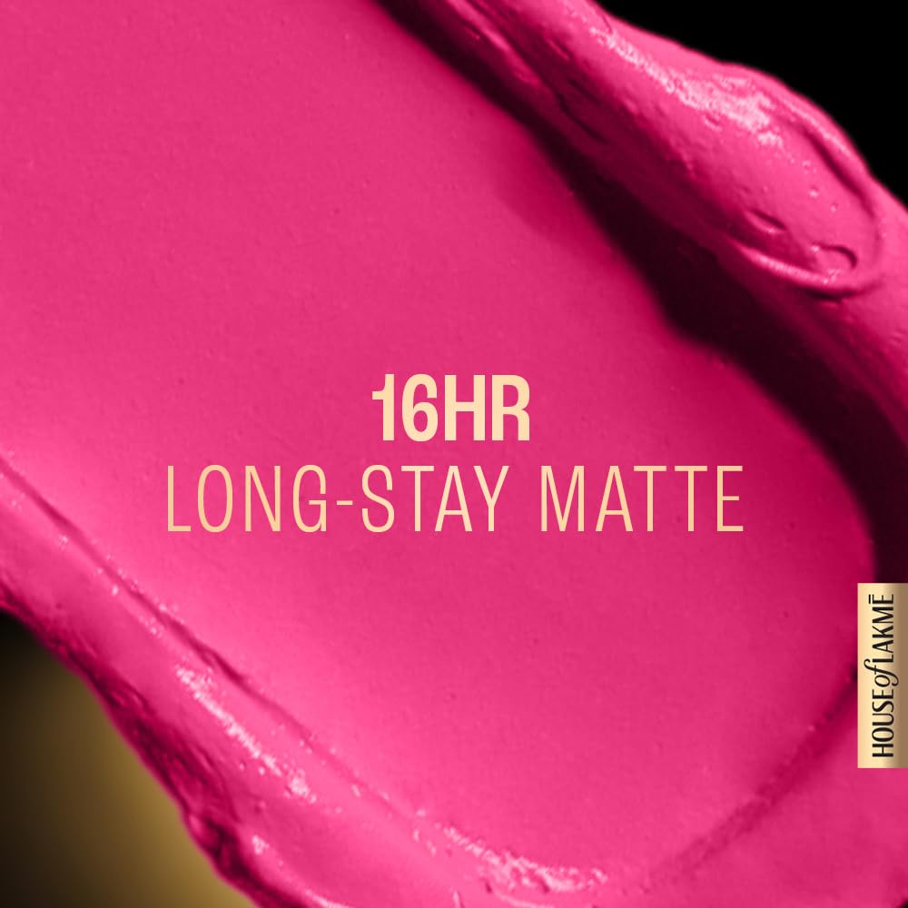Lakmé Forever Matte Liquid Lip, 16Hr Lipstick, Lightweight & Transferproof - Pink Prom 5.6Ml