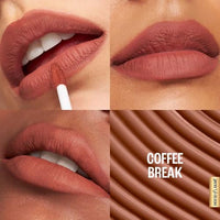 Lakmé 9to5 Liquid Lipstick, Hya Matte, with Hyaluronic Acid for hydrated lips, Coffee Break 3.6gm