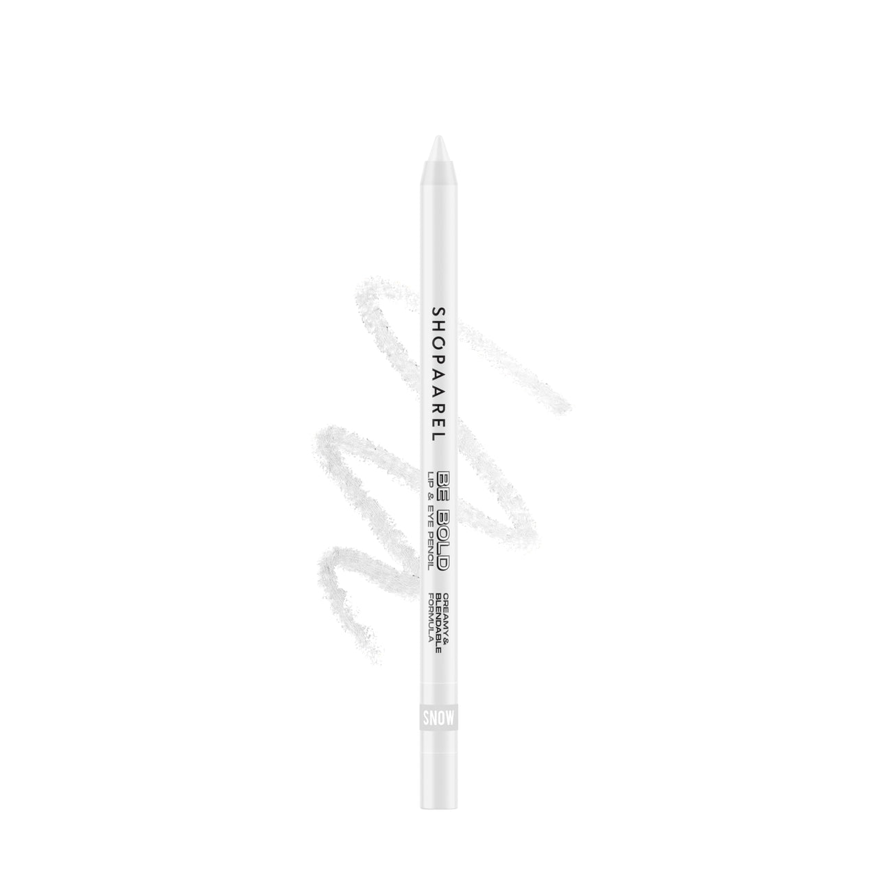 SHOPAAREL BE BOLD Lip & Eye Pencil, 2-in-1 Lip & Eye Liner, Creamy & Blendable, Lip Liner, Built-In Sharpener, Matte Finish, Eye Liner, Intense Pigment, Smudge-Proof, Long Lasting-0.4 Gm, Snow