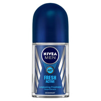 NIVEA Men Face Wash, Oil Control, 10x Vitamin C, 150ml And NIVEA Men Deodorant Roll-On, Fresh Active Original, 50ml