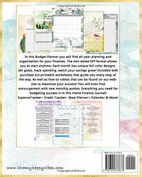 Budget Planner | Home Finance Journal: Succulent & Cacti Designs | DIY Monthly Bill Payment Organizer | Goal Tracking (Full Color interior) non-Dated (lovemyhappyvibes planners)