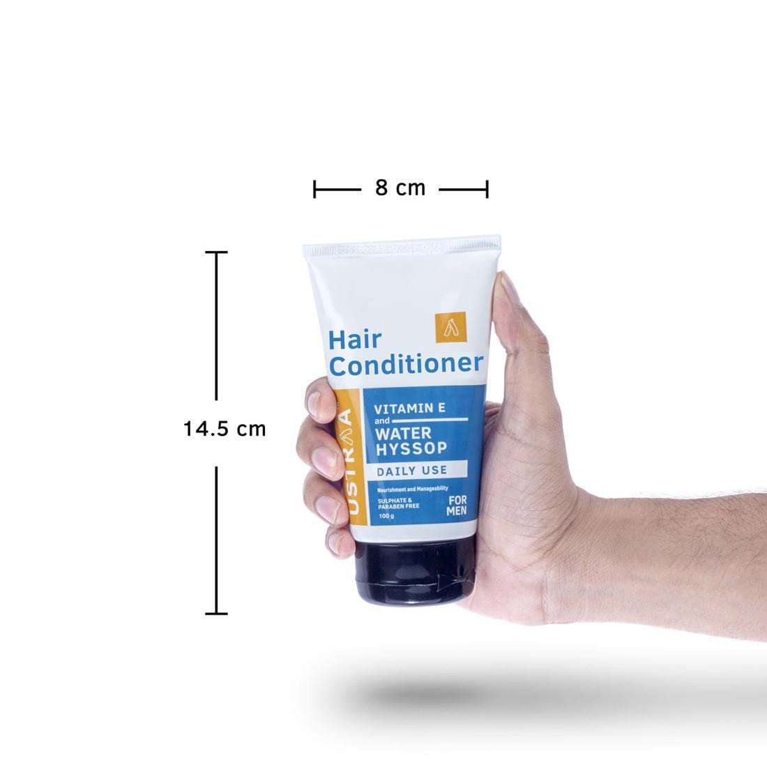Ustraa Daily Use Hair Conditioner - 100 g x 2 - Daily Use Post-Shampoo Conditioner | No SLS No Paraben | with Water Hyssop (Brahmi) & Vitamin E | For All Scalp Types