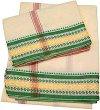 Rameshwaram Fabrics Men's  Solid Cotton Silk Dupatta (Ramesh_Fabrics_22_Cream)