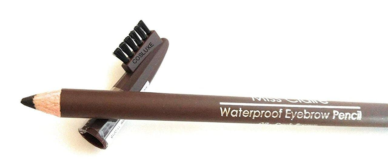 Miss Claire Waterproof Eyebrow Pencil, 02 Dark Brown