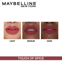 Maybelline New York Color Sensational Creamy Matte, Rich Ruby, Divine Wine and Touch of Spice Lipstick