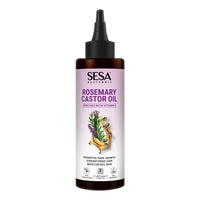 Sesa Ayurvedic Rosemary Hair Oil with Castor Oil & Sesame, Hibiscus For Hair Growth Strengthens Roots Controls Hair Fall and Moisturising Dry Skin - 200ml