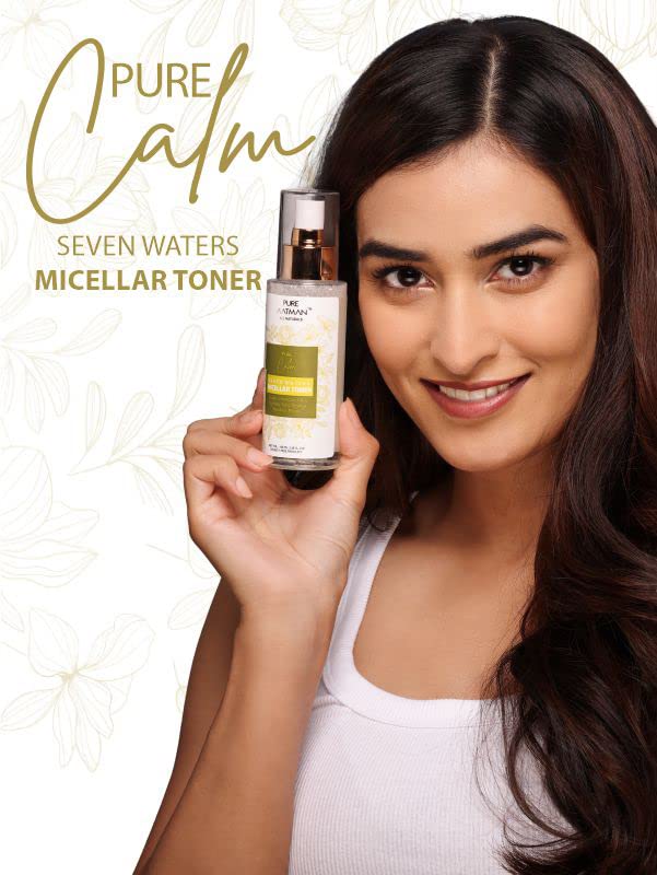 PURE AATMAN Seven Waters faceToner (100ml) With rice exfolliator Face Scrub 100Gm | Cleansing & Brightening