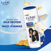 Clinic Plus Strong & Long Shampoo 355Ml, With Milk Proteins & Multivitamins For Healthy And Long Hair - Strengthening Shampoo For Hair Growth