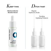 Novology Moisture Barrier Booster Serum with Hyaluronic Acid, Pro-Vitamin B5 & Pentavitin for 48 hours of Hydration | For Dry skin, Sensitive Skin | Non- Sticky | 28ml