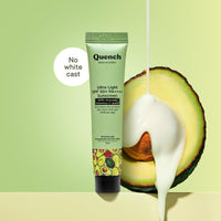 Quench Vitamin E Ultra Light SPF 50+ PA++++ Sunscreen for Glowing Skin | Non-Greasy and Non-Sticky | No White Cast | UVA & UVB Protection | Made in Korea | For Women & Men (MINI - 15ml)