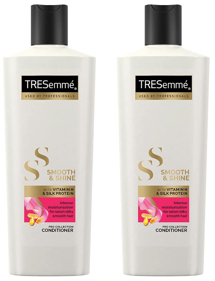 TRESemme Smooth & Shine Fresh frizzy Conditioner 335 Ml, With Biotin & Silk Proteins For Silky Smooth Hair - Deeply Moisturises Dry & Frizzy Hair, For Men & Women's (2 Count)
