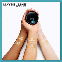 Maybelline New York Fit Me Matte+Poreless Liquid Foundation & Compact Powder, Fit Me Shade 115 Ivory, Everyday Base, Flawless Base Makeup,Oily Skin, Combo Pack, Effortlessly Glam Face, Beige