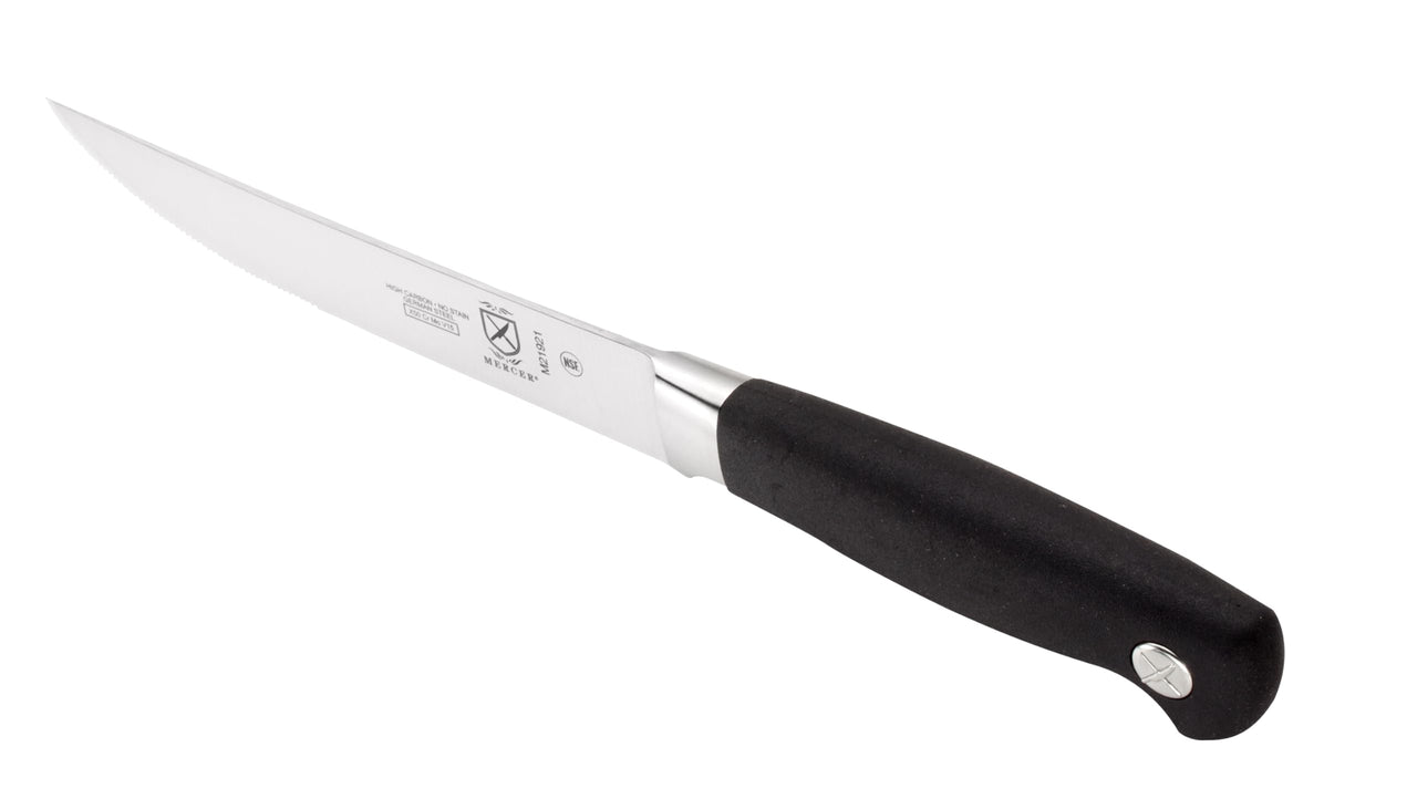 Mercer Culinary M21921 Genesis 5-Inch Serrated Steak Knife, Black