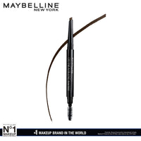 Maybelline New York Brow Pencil, With Spoolie, Long-lasting and Natutal-looking Results, Define & Blend Brow Pencil, Grey Brown, 0.16 g (Pack of 2)