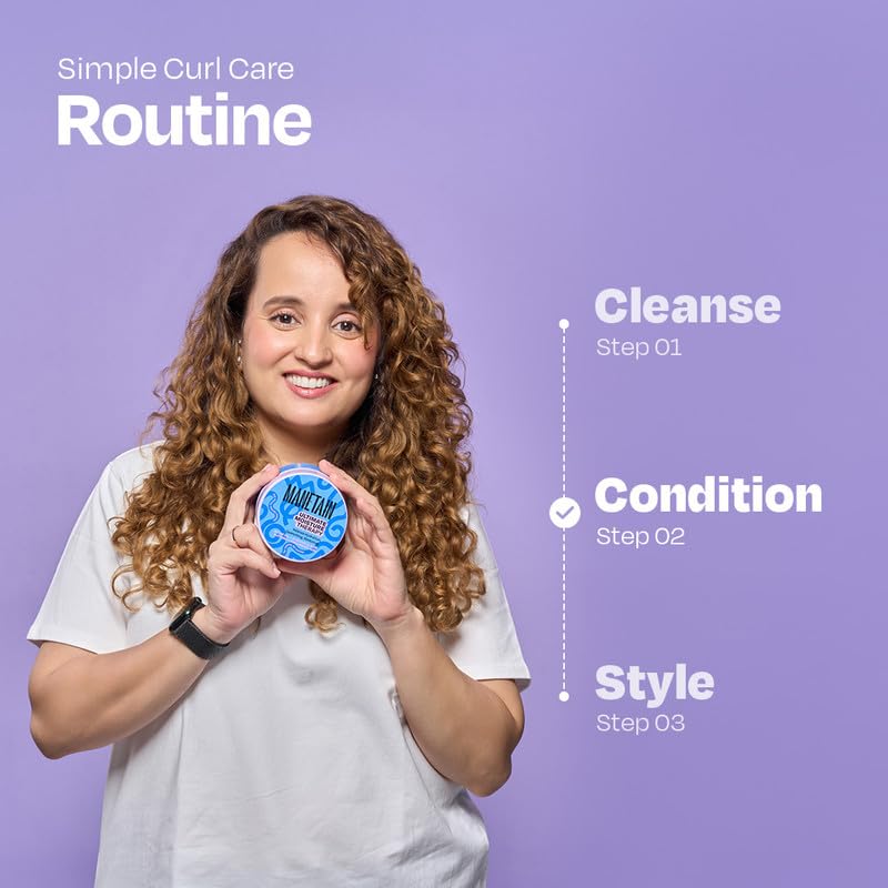 MANETAIN Ultimate Moisture Therapy - 200gm | Deep Conditioning for Dry, Frizzy, Thirsty Hair | Hydrating Formula with Algae Oil, Avocado Butter, and Hyaluronic Acid | Sulphate, Paraben, Silicone-Free | Curl Definition & Frizz Control