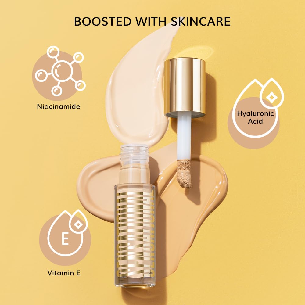 Daily Life Forever52 Sensational Liquid Concealer | Enriched with Hyaluronic Acid, Niacinamide & Vitamin E| Lightweight, Hydrating & Flawless Coverage for Dark Circles, Redness & Blemishes -Tan