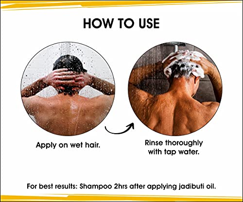 Urbangabru Natural Shampoo for Men & Women - Ayurvedic Jadibuti Hair Shampoo for Hair Fall & Regrowth, Strengthening | Natural Herbs Amla, Reetha, Shikakai (200 ML)