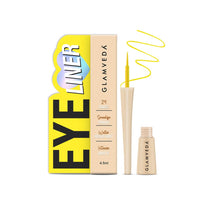Glamveda Super Matte Liquid Eyeliner – Yellow, Smudge-Proof, Waterproof, Quick Drying | 24-Hour Long Stay | Smooth Application | Bold, Clean, Smudge-Free Look