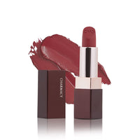 Charmacy Milano Soft Satin Matte Lipstick (Dip O' Ruby) - 3.8g, High Coverage, Single Stoke, Hydrating on Lips, Matte In Texture, Glides Smoothly, Vibrant Colors, Non Toxic, Vegan, Cruelty Free