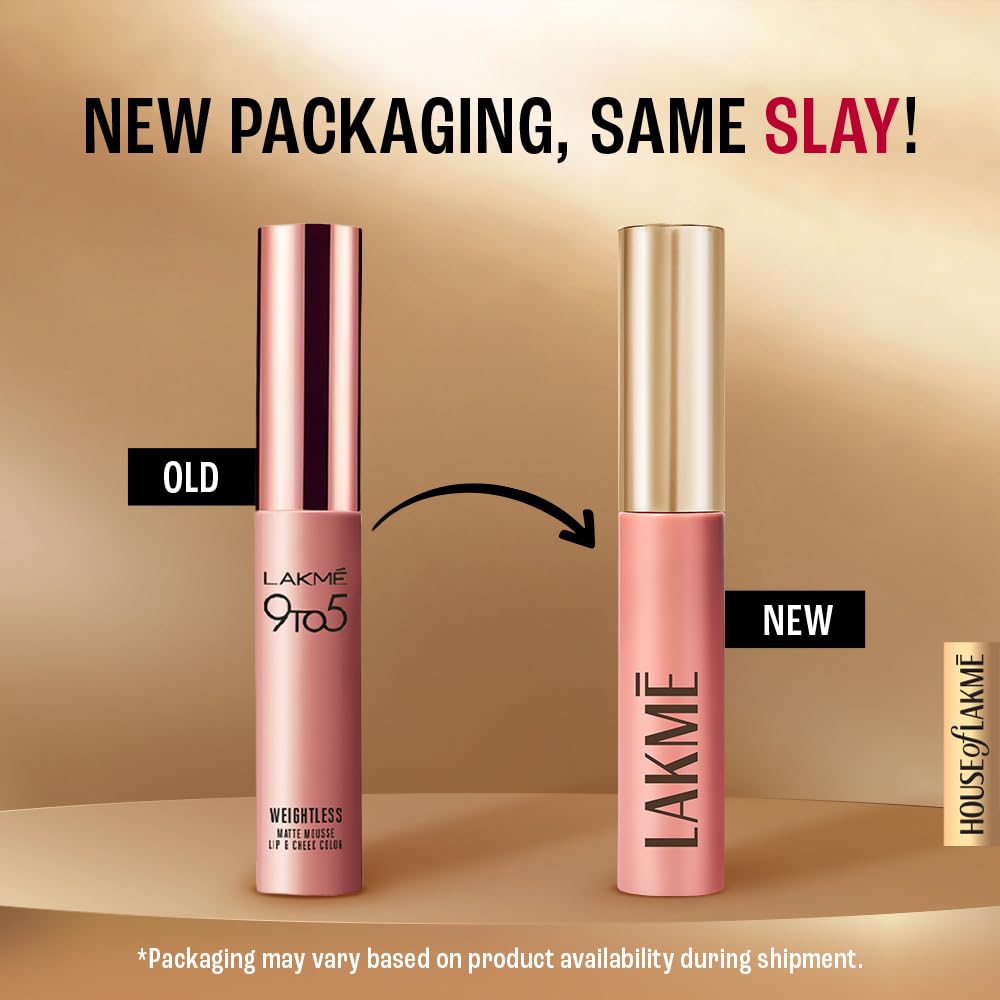 Lakmé 9 To 5 Weightless Matte Lip & Cheek Color|| Rosy Plum|| 9 G