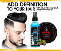 Urbangabru Combo Hair Styling Kit - Rebel Hair Styling Clay Wax (85 Gram) for 100 Times Re-Styleable and Unlimitied Strong Hold No Gas Hair Spray (100 ml)