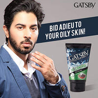 GATSBY Cooling Face Wash - Oil Control, For Deep Cleansing, Contains Clay Powder, Powered With Micro Scrub Beads, 100gm.