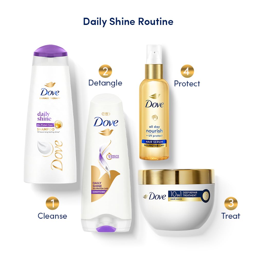 Dove Daily Shine Shampoo For Dull Hair, 1 Ltr