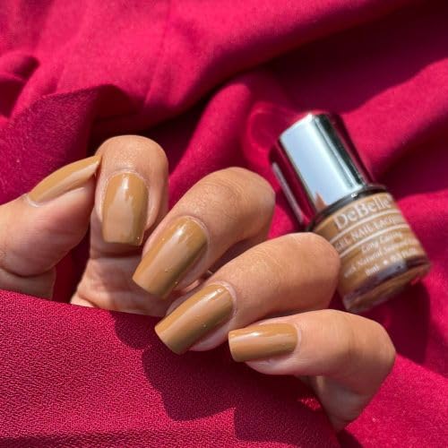 Debelle Gel Nail Polish Caramel Auburn (Caramel Brown Nail Paint)|Non Uv - Gel Glossy Finish |Chip Resistant | Seaweed Enriched Formula| Long Lasting|Cruelty And Toxic Free| 8Ml