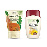 MOHA: Moisturizing Lotion with Foot Care Cream Combo (Lotion 100ml & Foot Care Cream 100ml) | For Smooth and Soft Skin | Heals Cracked And Dry Feet And Repairs Skin | Unisex