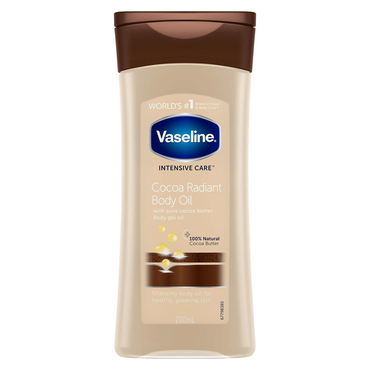 Vaseline Vaseline Intensive Care Cocoa Radiant Body Gel Oil, 6.8 Ounce