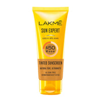 Lakmé 50 Spf Sun Expert Tinted Sunscreen For Combination Skin Type Cream (50 G) & 9 To 5 Cc Cream Mini, 01 - Beige, Spf 30 - Tinted Moisturizer To Brighten Skin, Conceal Dark Spots, 9 G Pack of 2